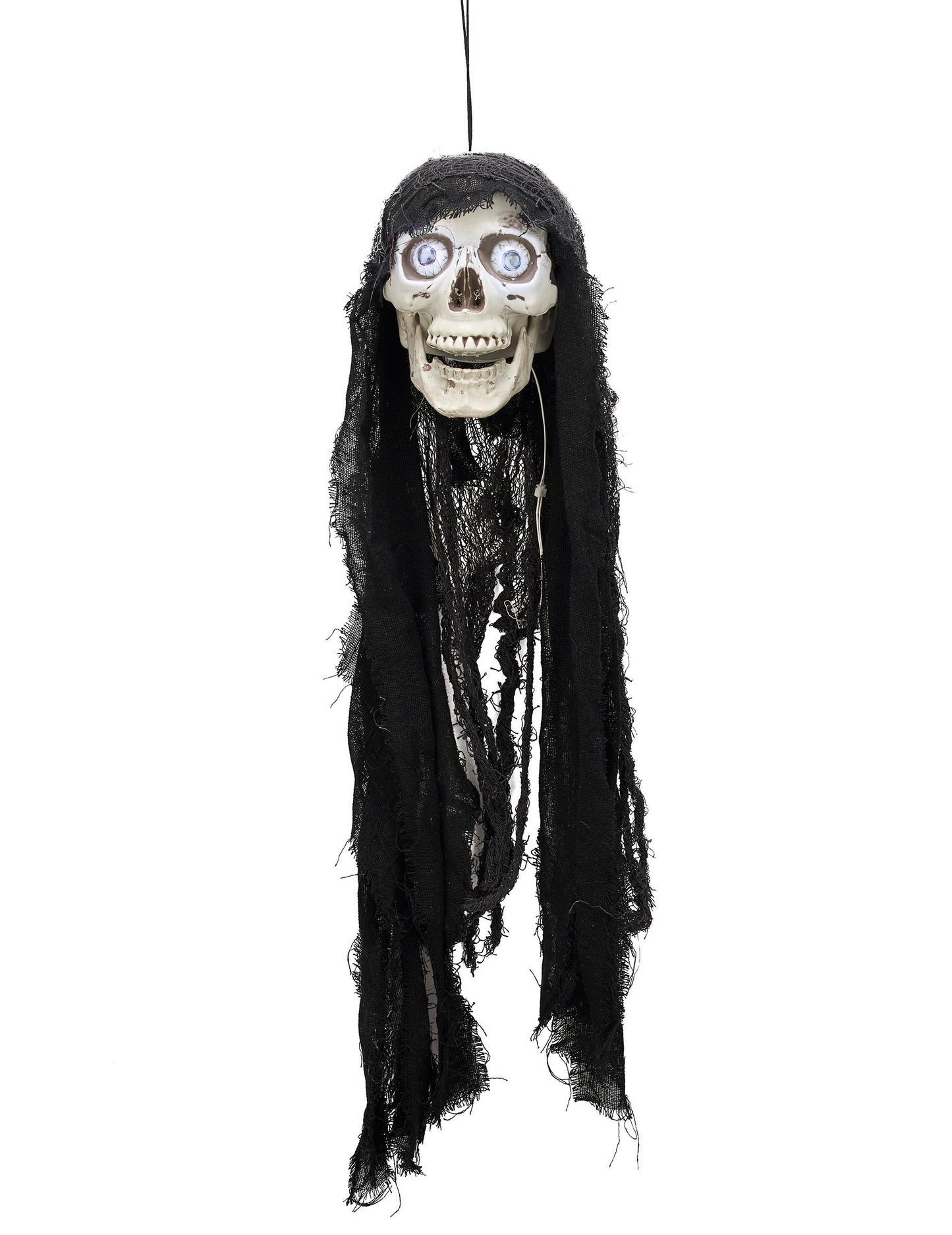 Animovaná dekorace lebky se světlem a zvukem 70 cm