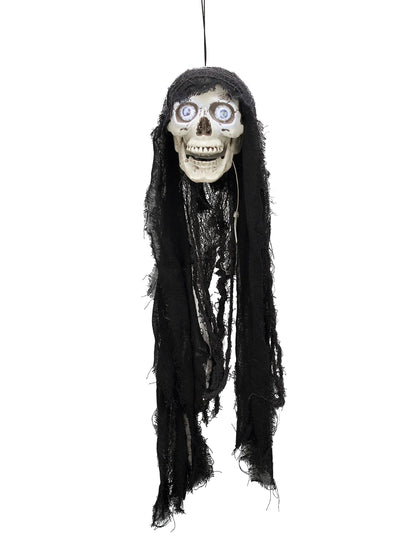 Animovaná dekorace lebky se světlem a zvukem 70 cm