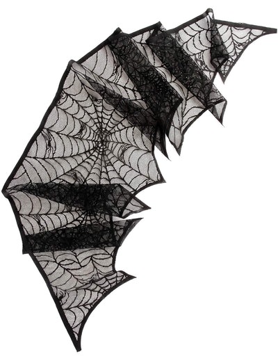 Dekorace pavučina z černé krajky 43 cm x 2,50 m