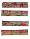 Décorations barricades de zombie pour Halloween effet bois avec taches de sang rouge