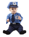 Déguisement agent de police pour bébé bleu avec casquette et cravate
