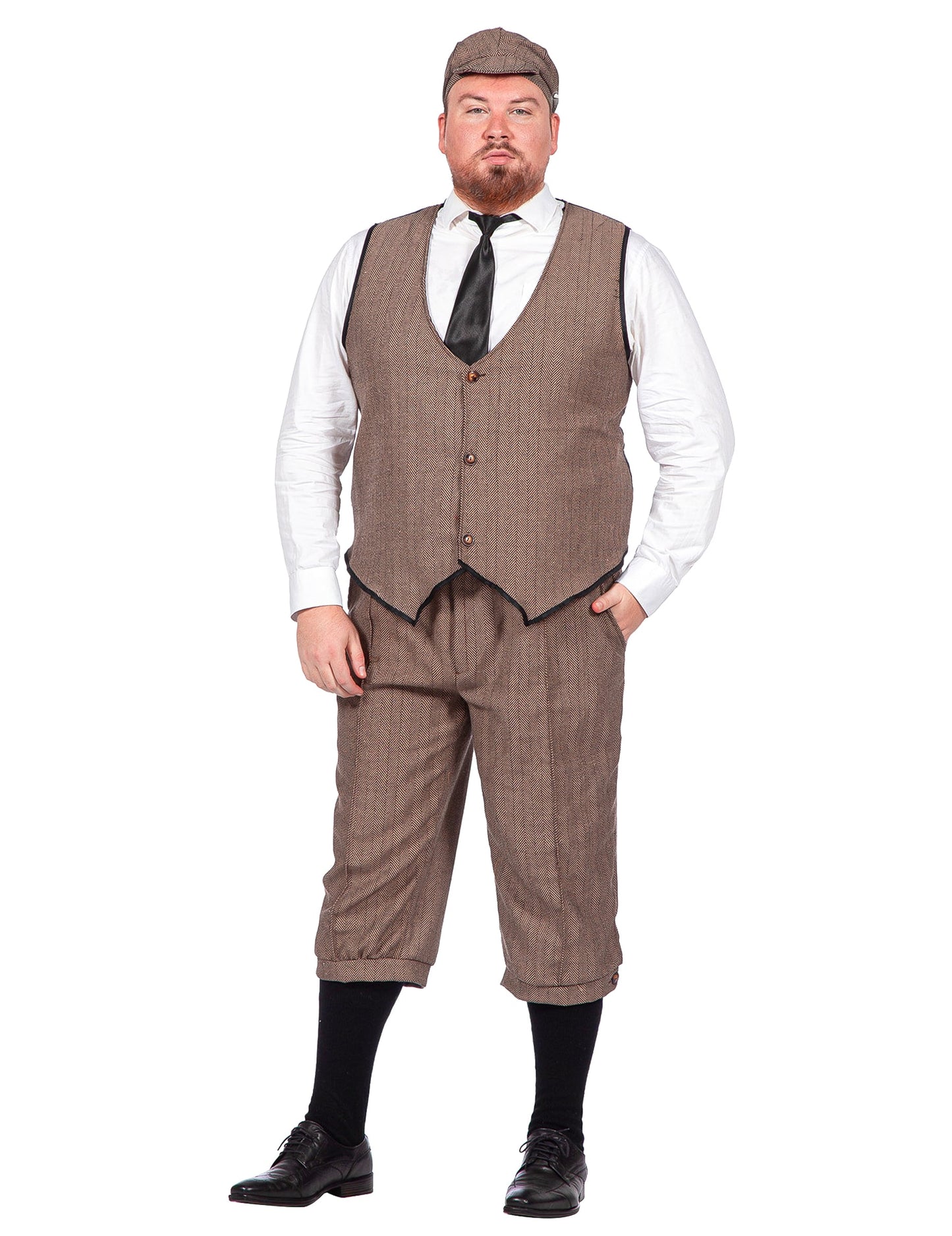 20er-Jahre-Kostüm braun Luxus Herren