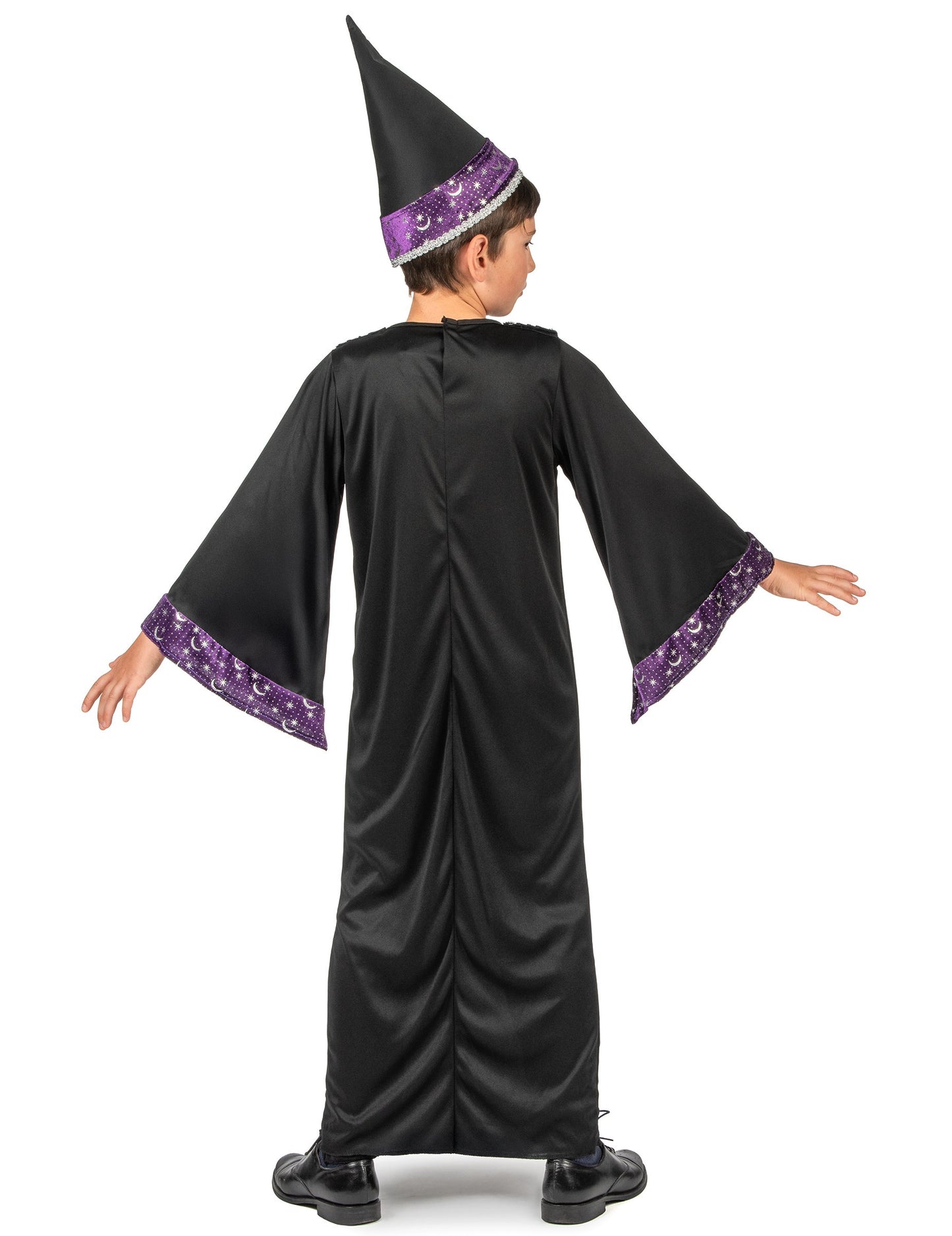 Vue de dos du déguisement apprenti sorcier pour enfant