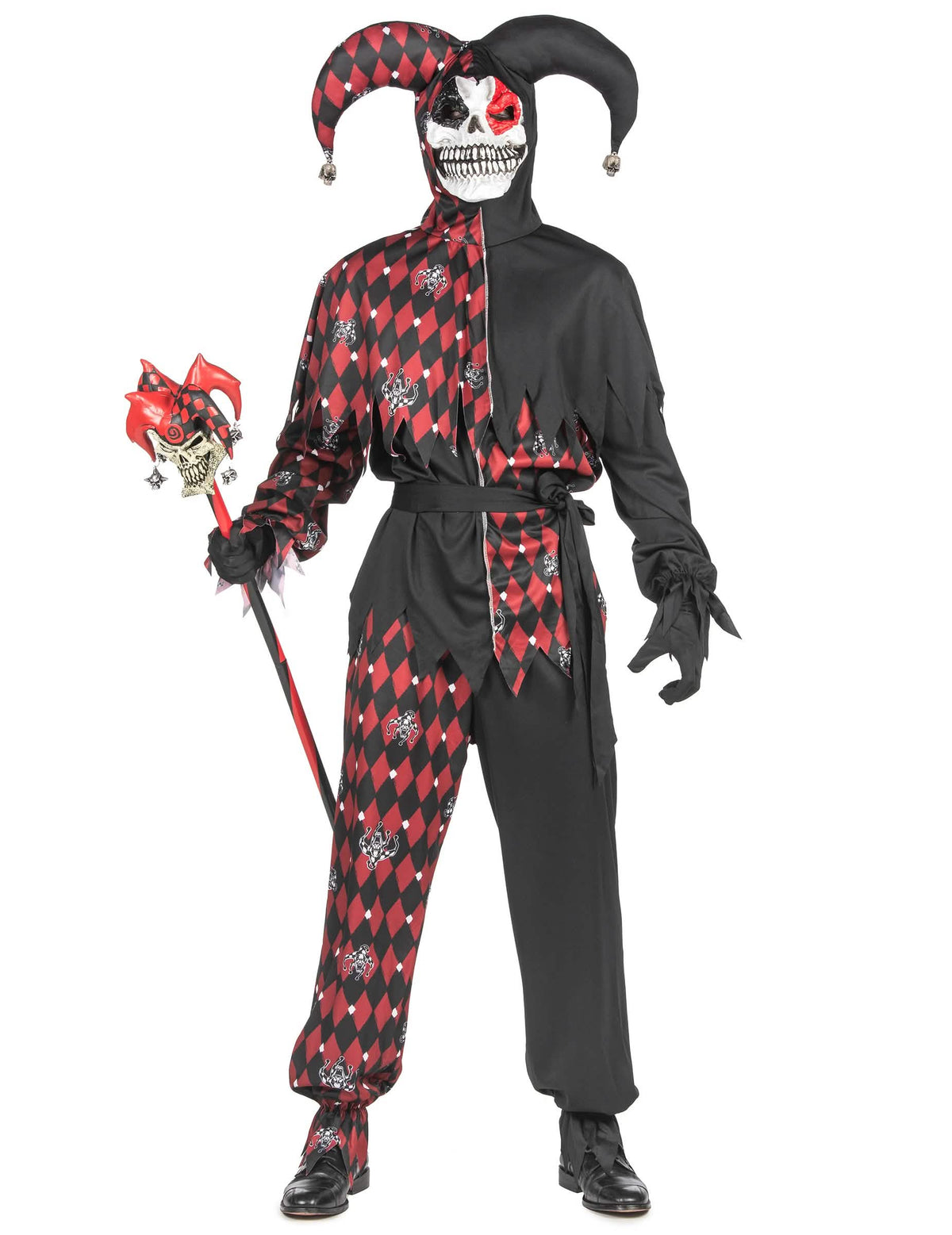 Pohled zepředu na kostým Arlequin du mal luxus pro mužů