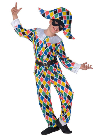 Dětský vícebarevný kostým Arlequin
