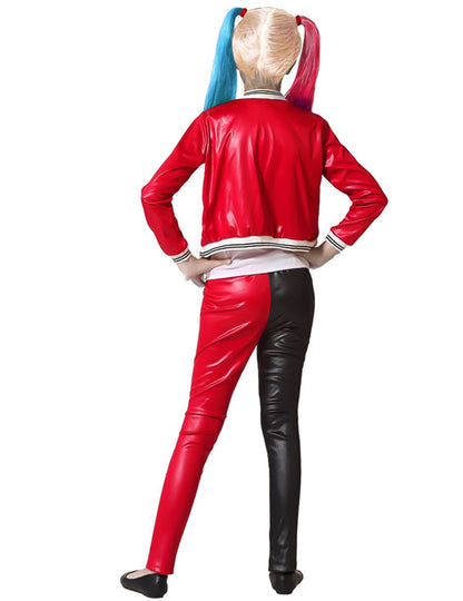 Harlekin-Mädchenkostüm Halloween-Kostüm schwarz-rot-weiss