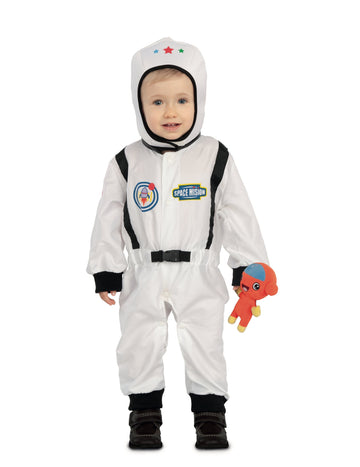 Kostým astronauta s malým mimozemšťanem