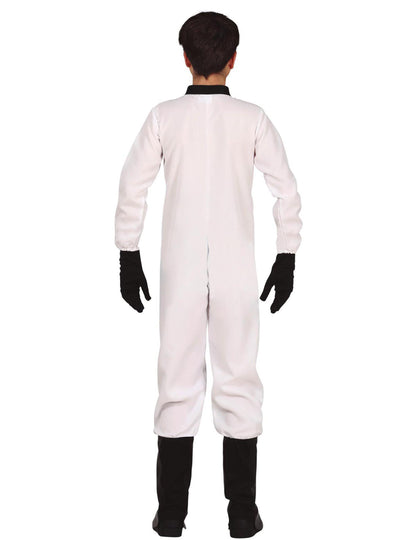 Adolescentní bílý astronaut převlečení