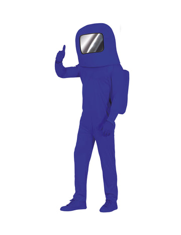 Kostým astronauta z videohry v modré barvě pro teenagery
