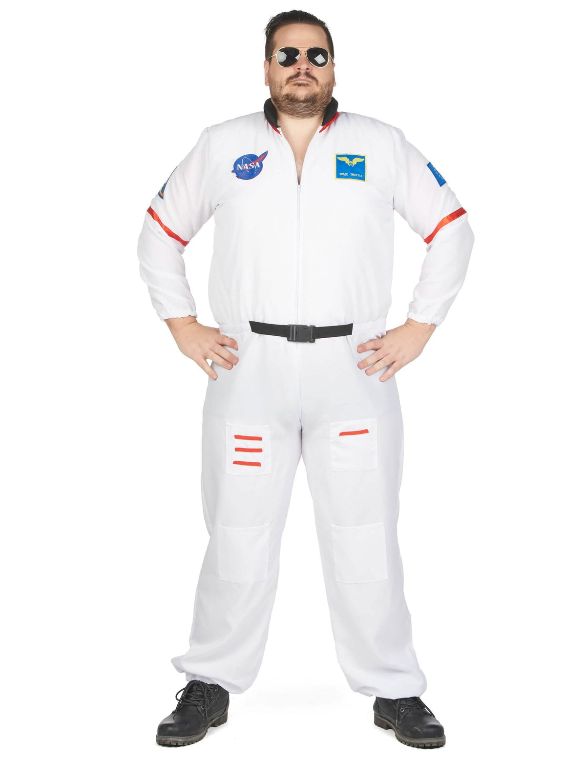 Vue de face de la combinaison du déguisement d'astronaute pour homme