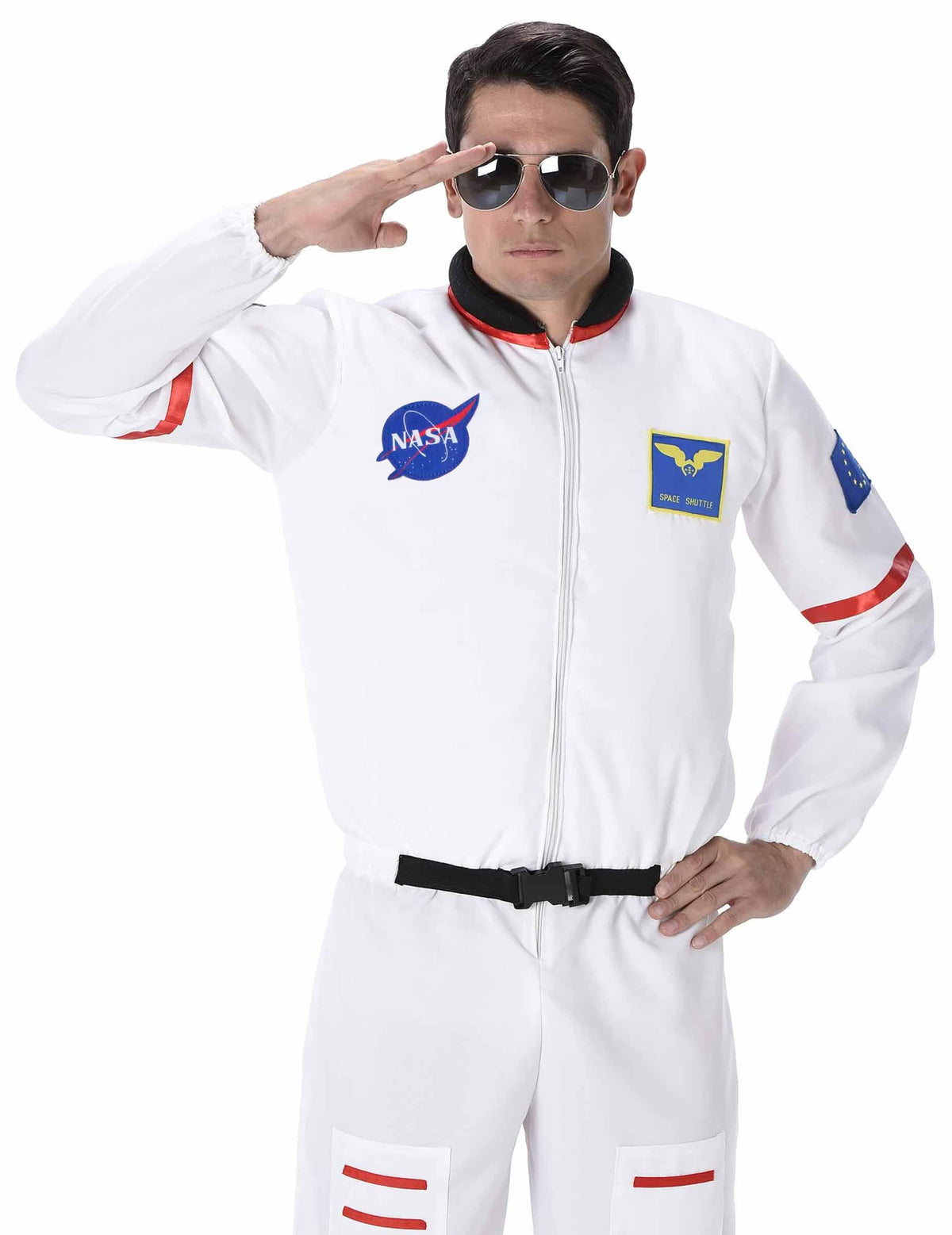 Detail na hrudní části kostýmu astronauti pro muž