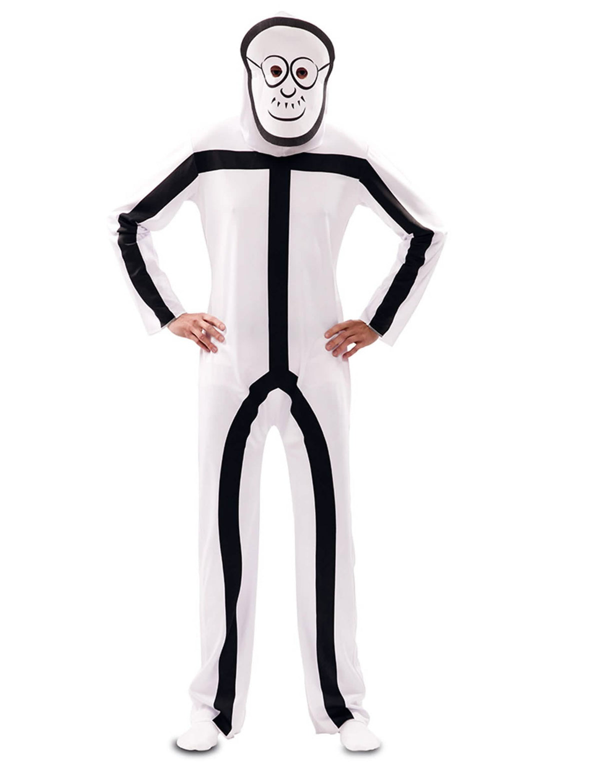 Maska staříka ke kostýmu Stickman pro dospělého