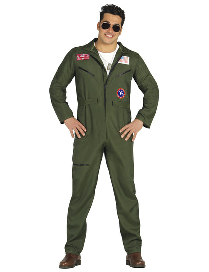Vue de face du déguisement d'aviateur