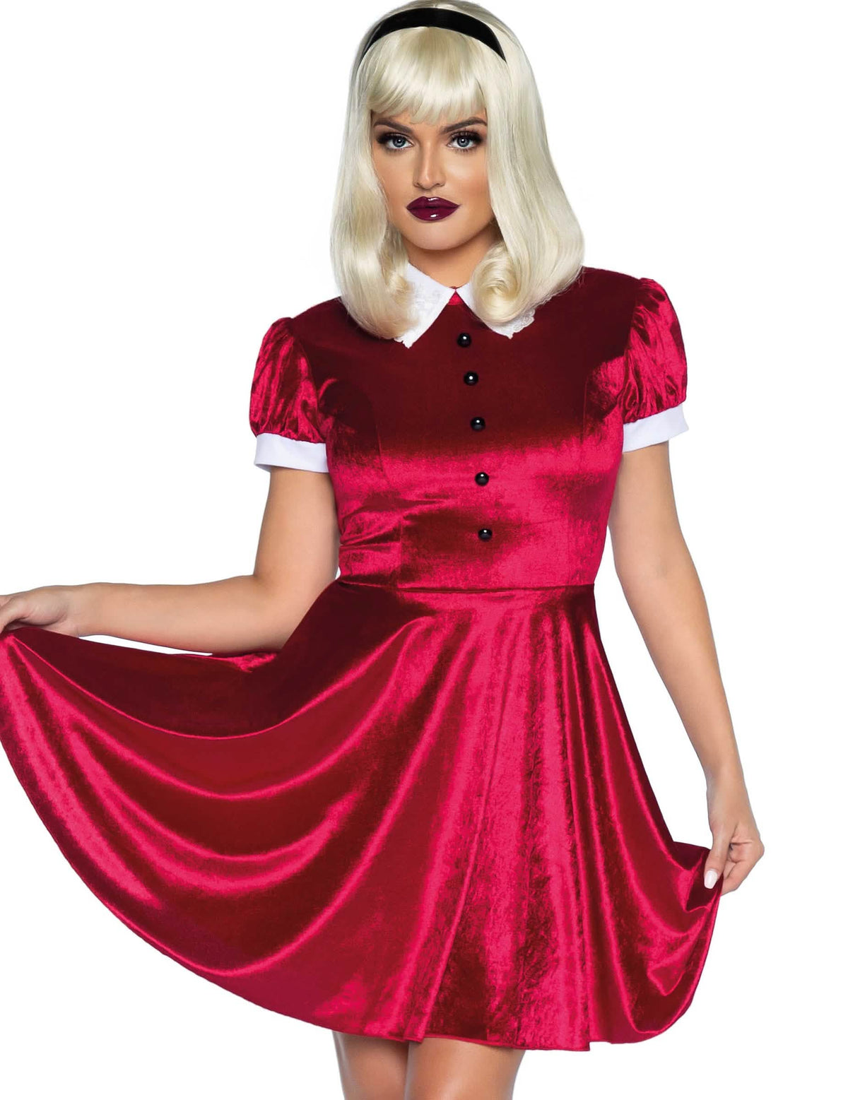 Pohled zepředu na kostým baby doll