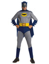 Déguisement Batman 1966 pour adulte gris et bleu avec ceinture jaune