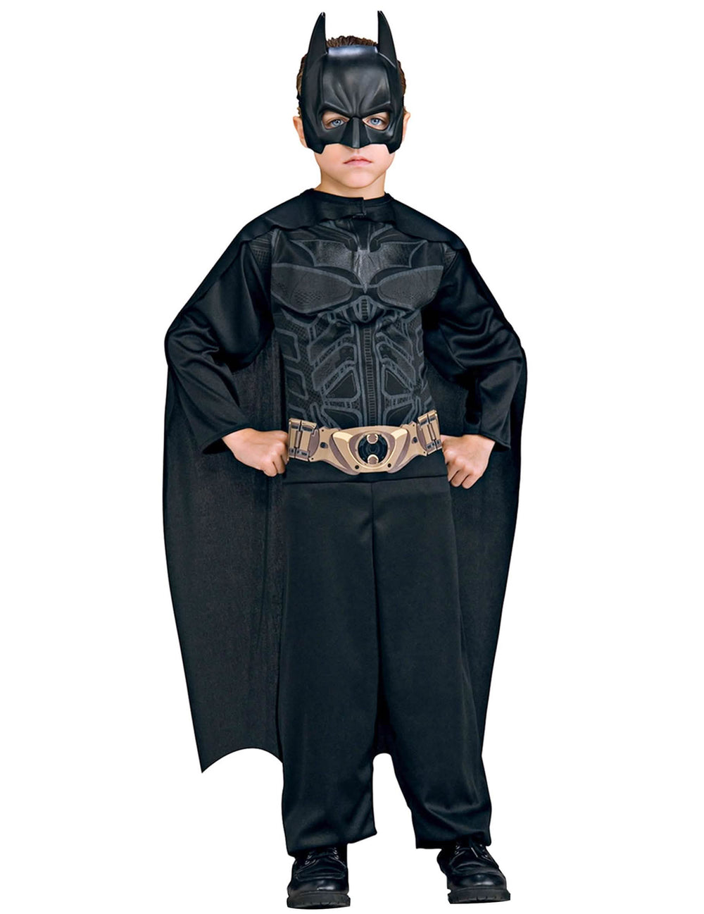Kostým Batman Dark Knight pro dítě černá s pláštěm a maskou