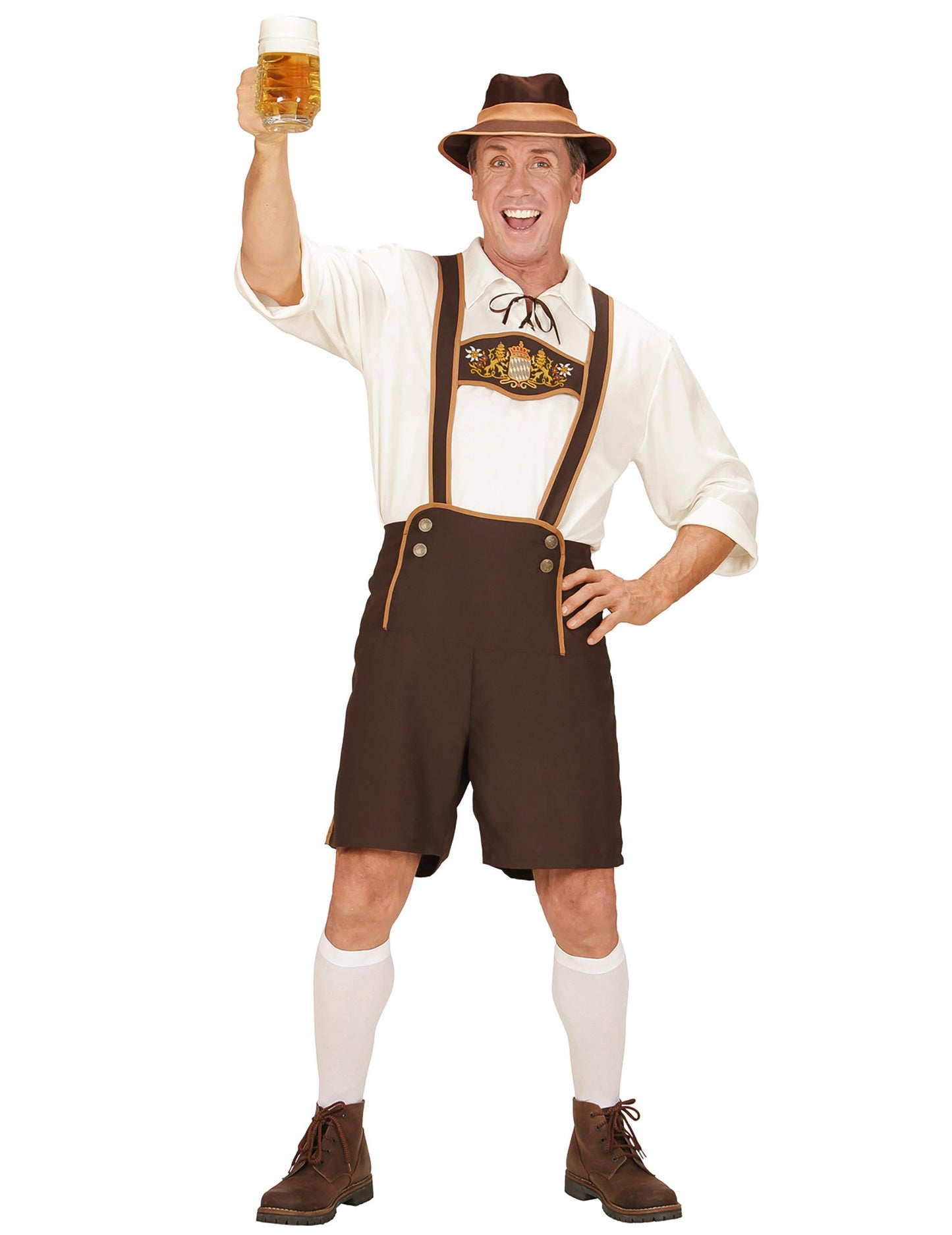 Velký hnědý bavorský kostým pro muže