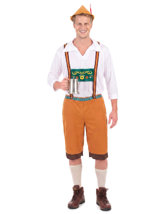 Hnědý bavorský kostým pro muže