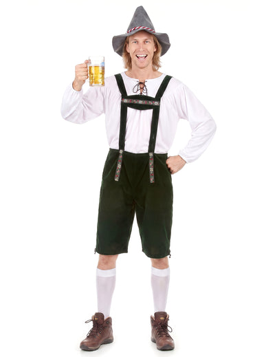 Tmavě zelený bavorský kostým pro muže