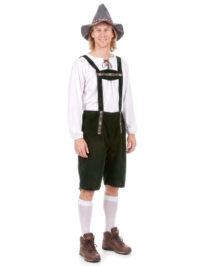 Tmavě zelený bavorský kostým pro muže