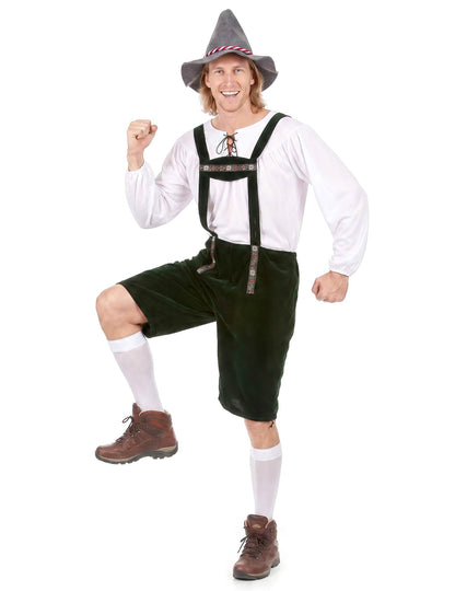 Tmavě zelený bavorský kostým pro muže