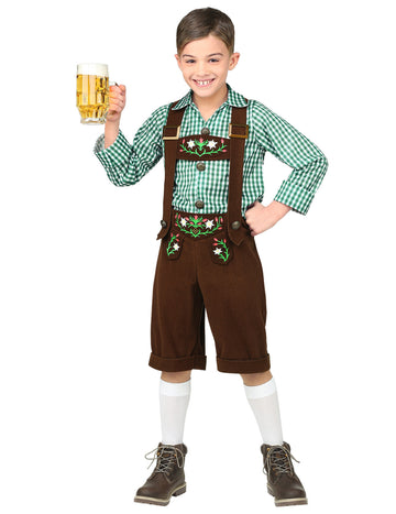 Zelený bavorský kostým pro chlapce