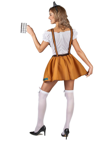 Vue de dos du déguisement de Bavaroise pour femme