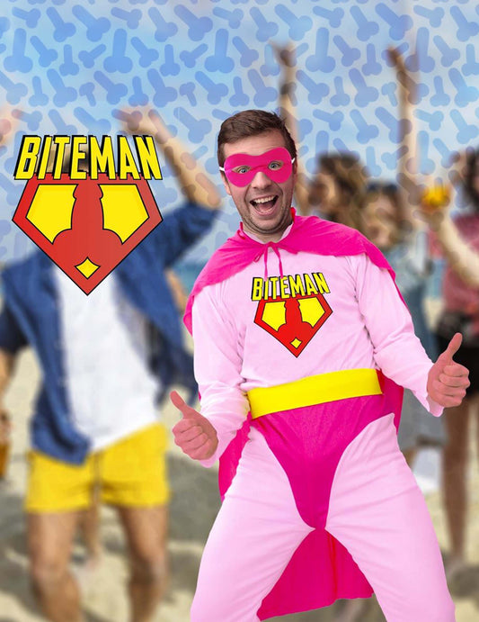 Vue d'ensemble du déguisement Biteman pour homme