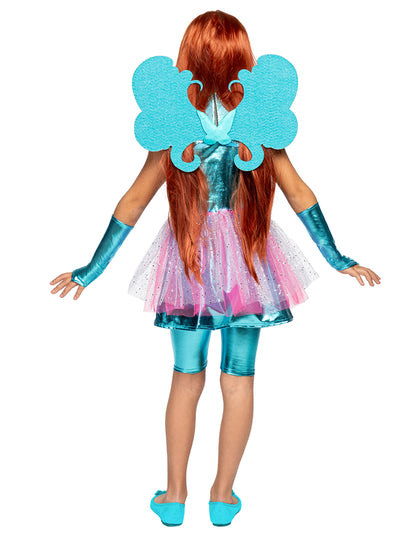 Vue de dos du déguisement Bloom Winx pour fille