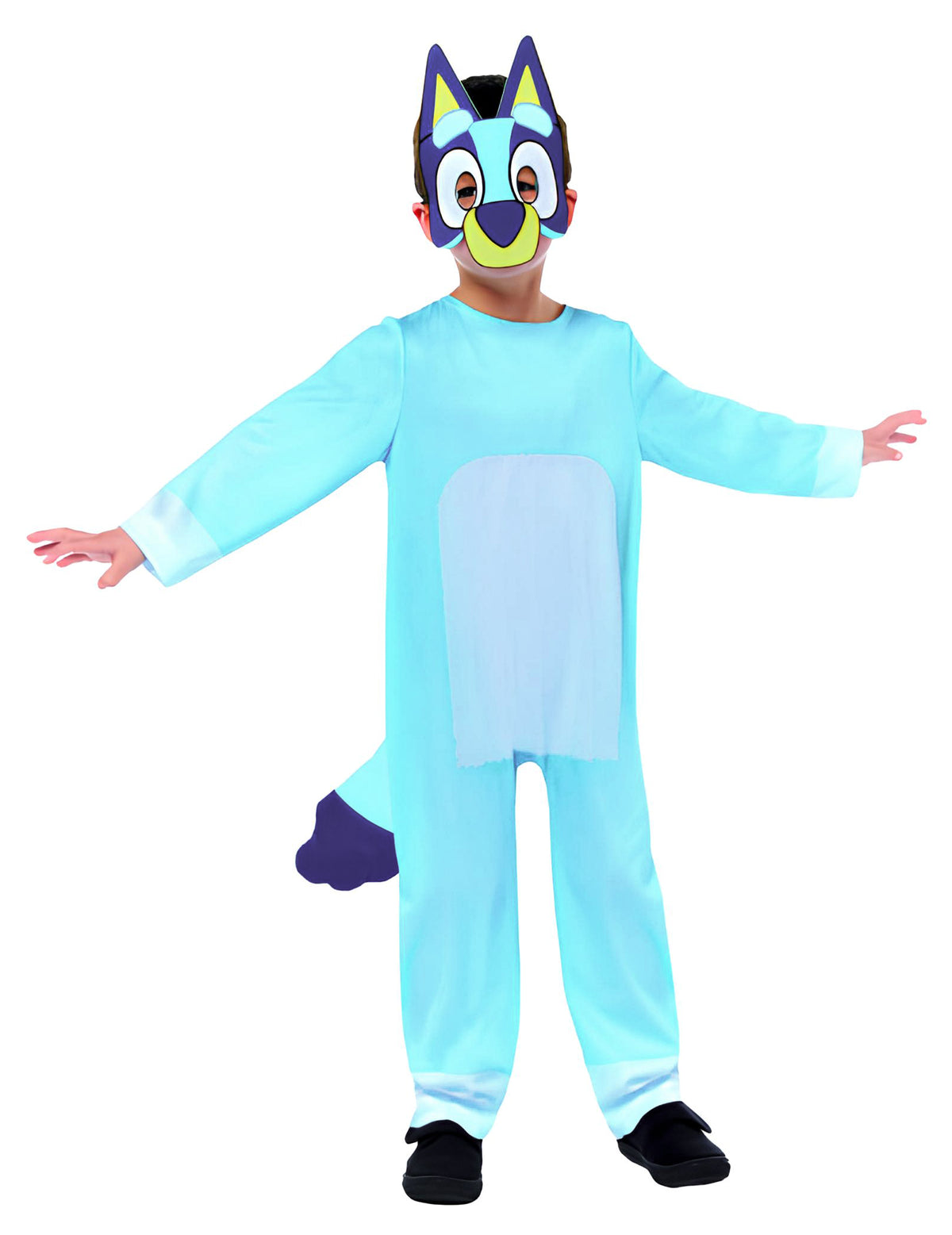 Déguisement Bluey pour enfant bleu avec masque et queue