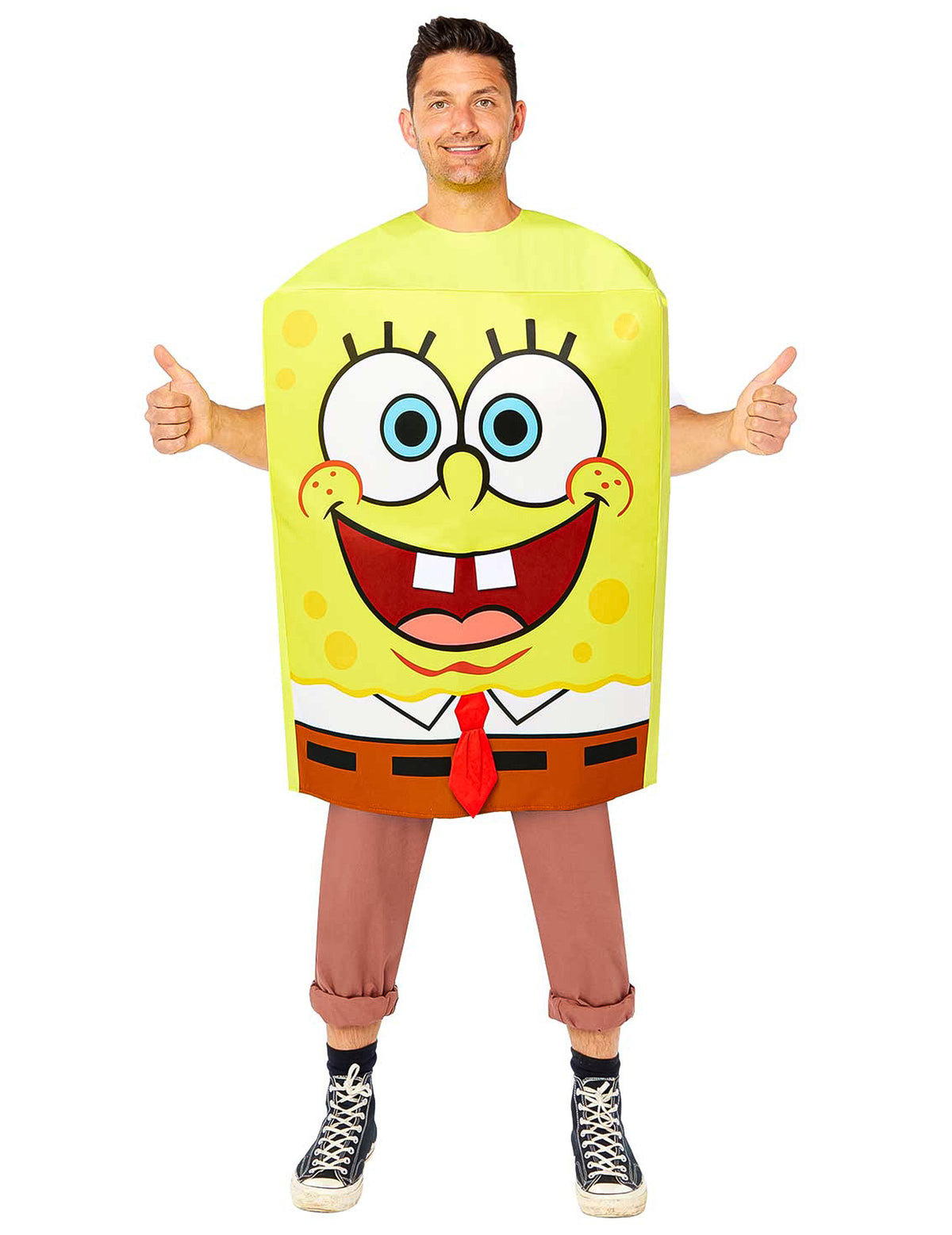 Déguisement Bob l'éponge™ pour adulte jaune en forme de rectangle