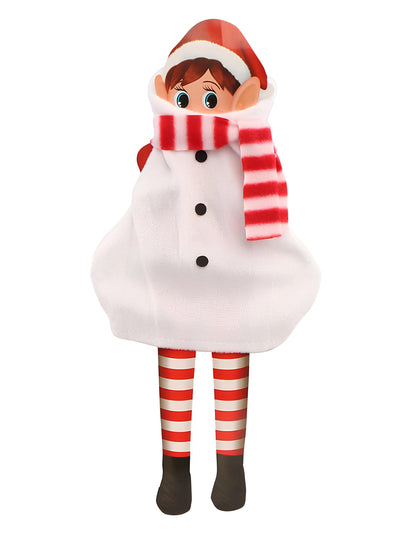 Kostým sněhuláka pro panenku elfa vtipálka