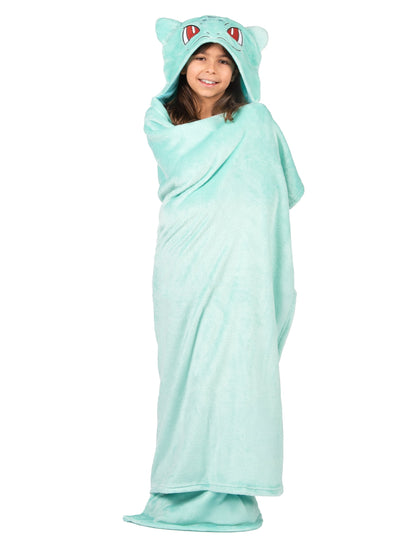 Kostým Bulbasaur, dětská fleecová deka s kapucí Pokémon™ 