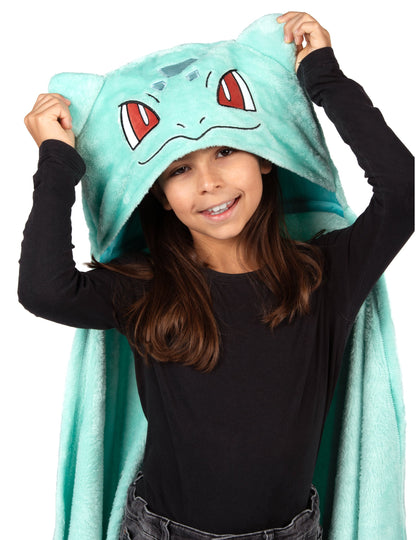Kostým Bulbasaur, dětská fleecová deka s kapucí Pokémon™ 