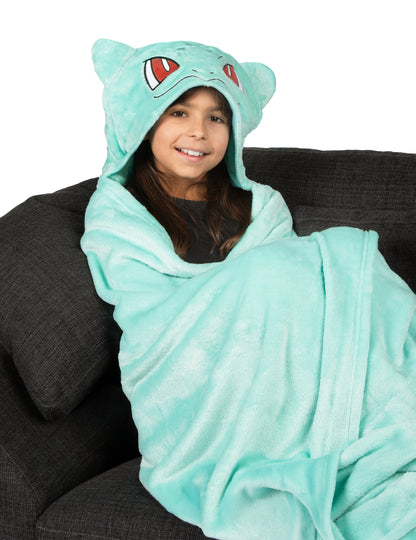 Kostým Bulbasaur, dětská fleecová deka s kapucí Pokémon™ 