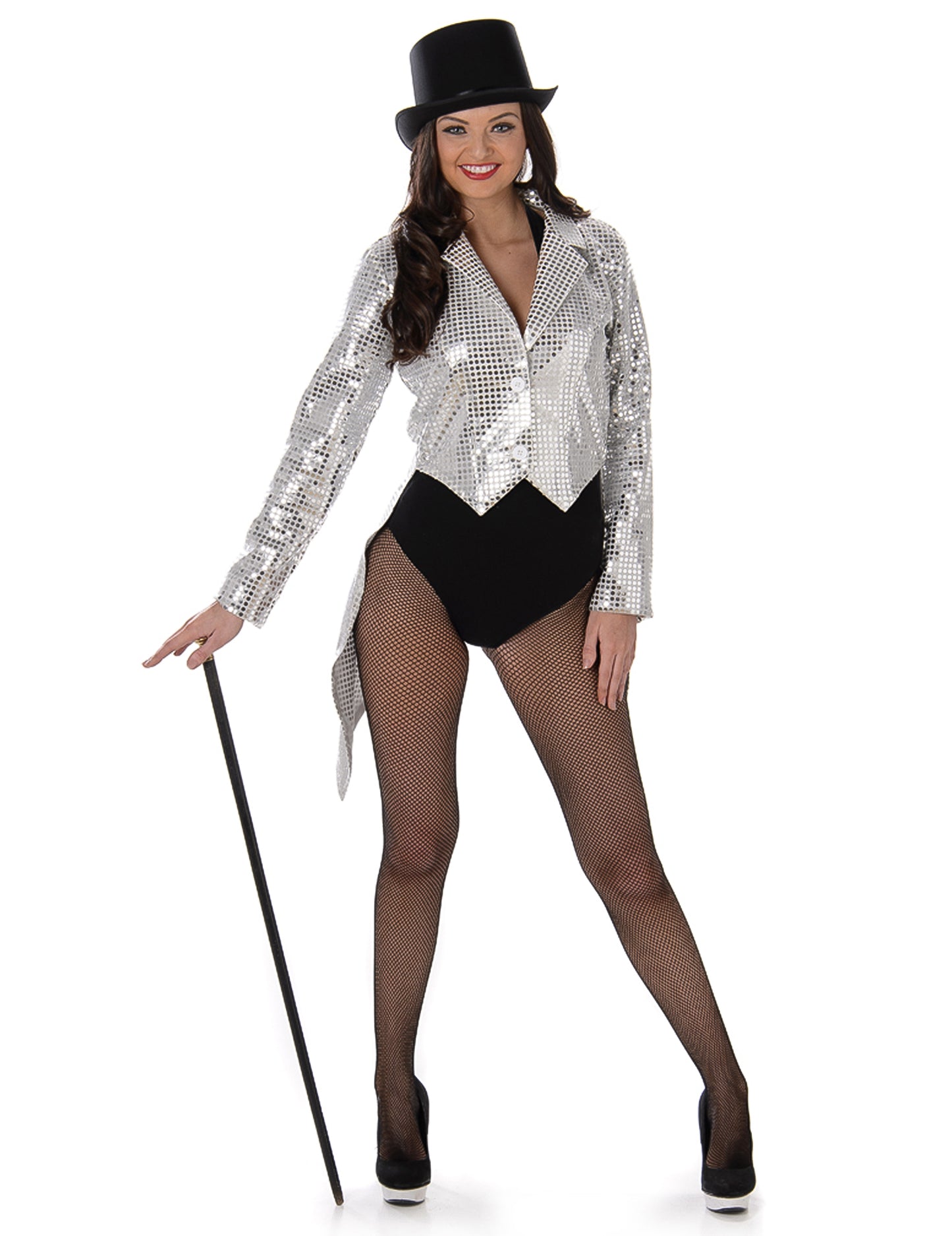 Dámský stříbrný kabaretní kostým