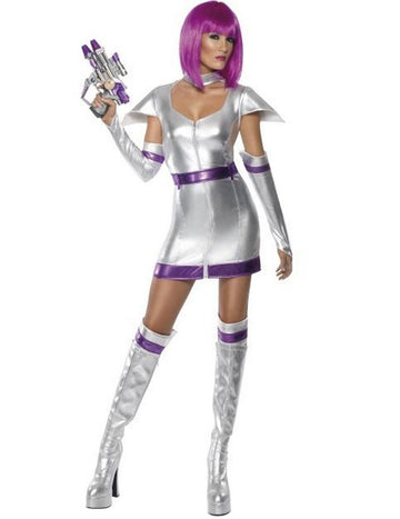 Déguisement cadet de l'espace pour femme argenté et violet