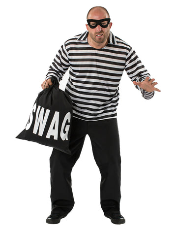 Pánský pruhovaný kostým lupiče