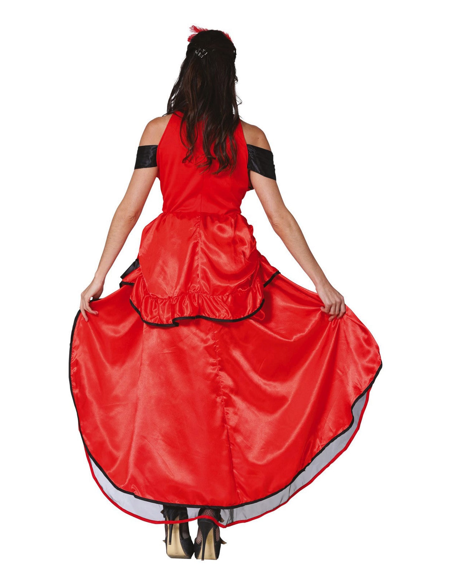 Vue de dos du déguisement cancan