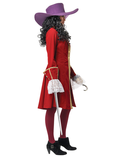 Déguisement capitaine pirate à crochet luxe femme