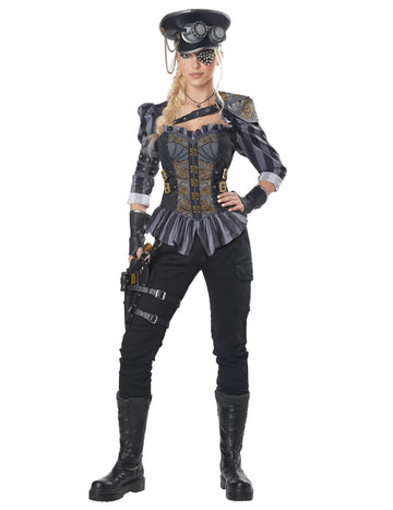 Luxusní steampunk kapitánský kostým pro ženy