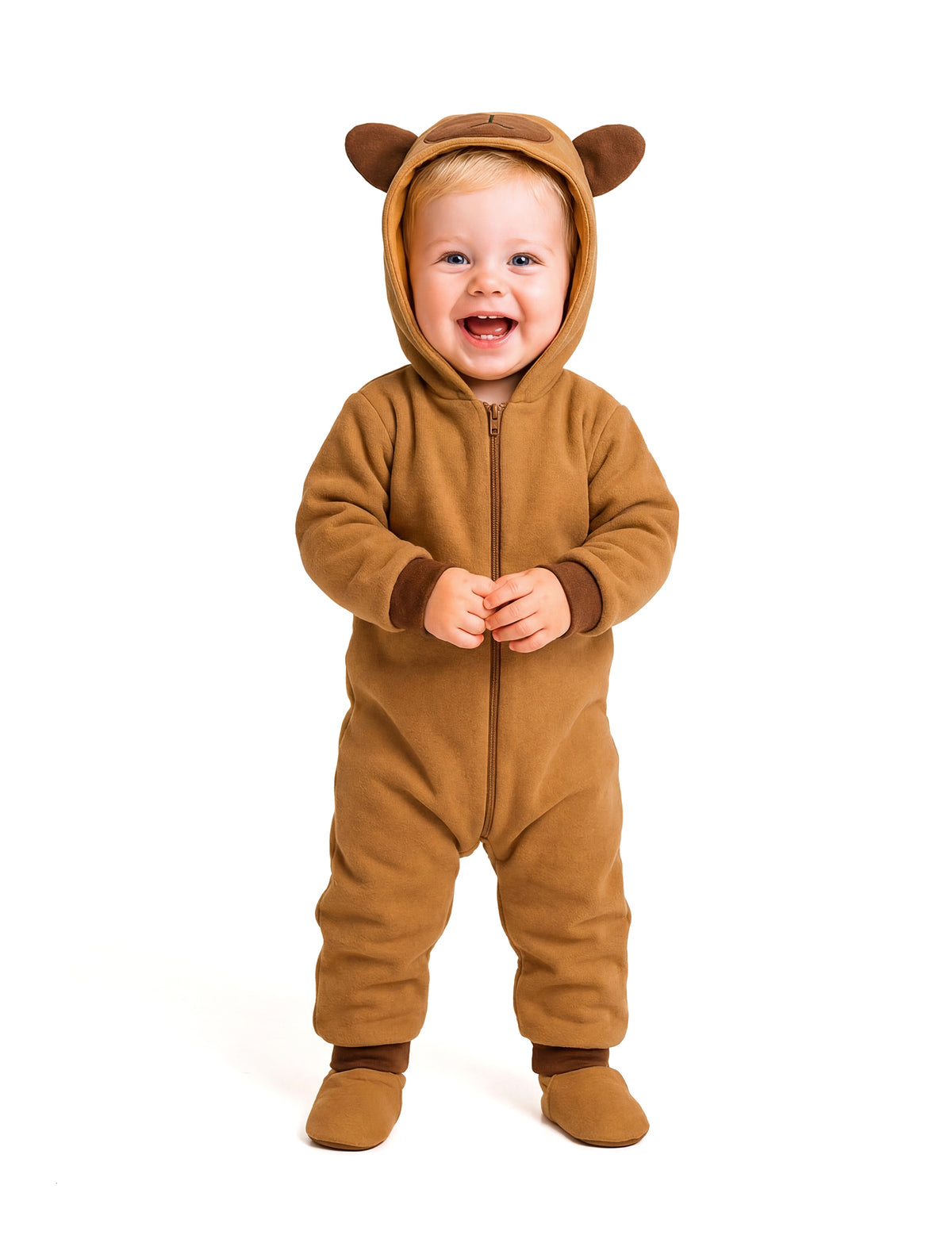 Vue de face du déguisement de capybara pour bébé