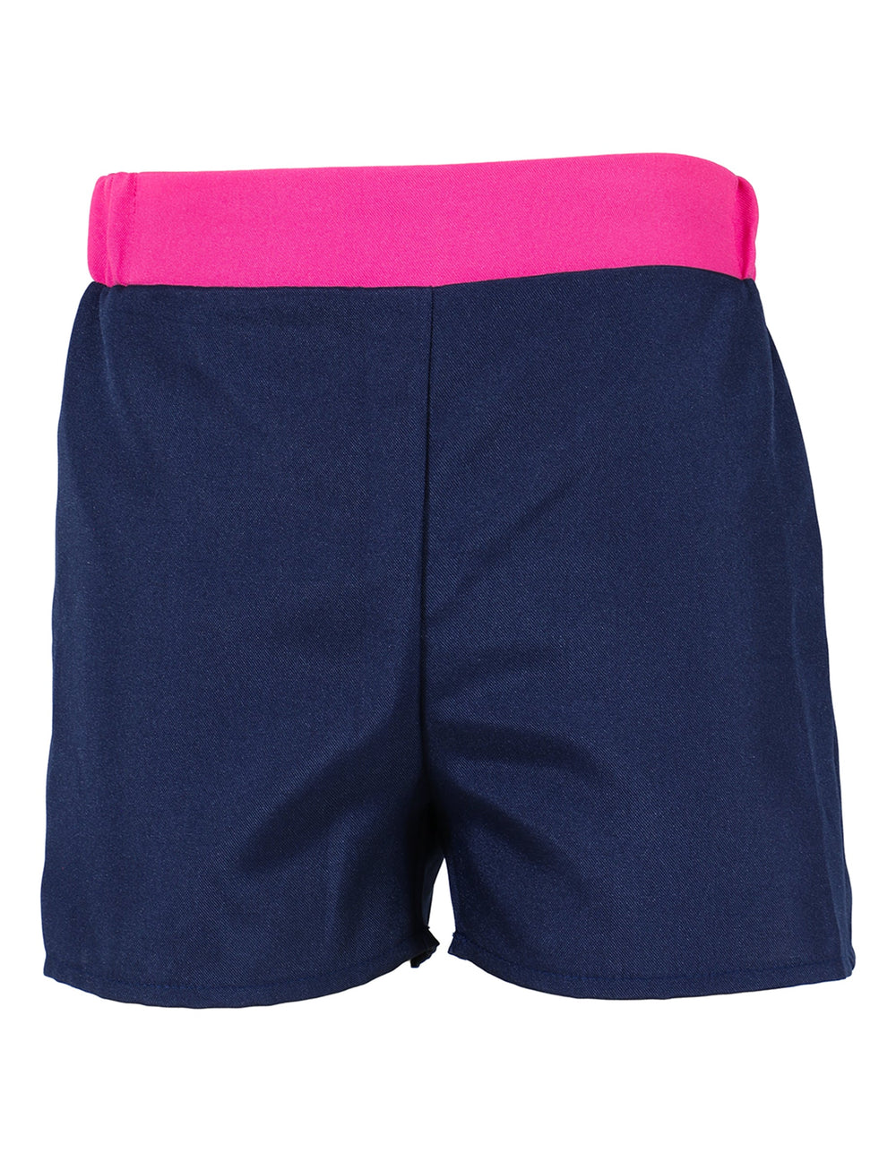 Short bleu marine avec ceinture rose du déguisement chanteuse Kpop pour fille
