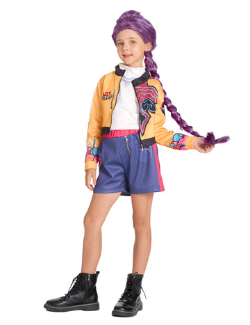 Kostým lovkyně démonů Kpop v kraťasech pro dívku 