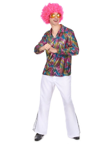 Pánské vícebarevné disko tričko