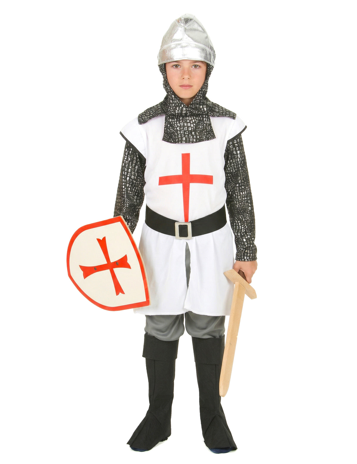 Épée et bouclier du déguisement de chevalier à la croix