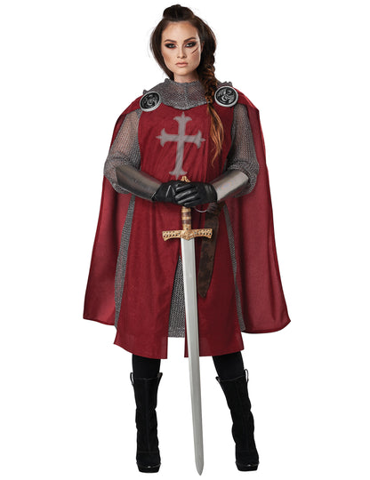 Kreuzritter-Kostüm für Herren Karneval-Verkleidung schwarz-rot