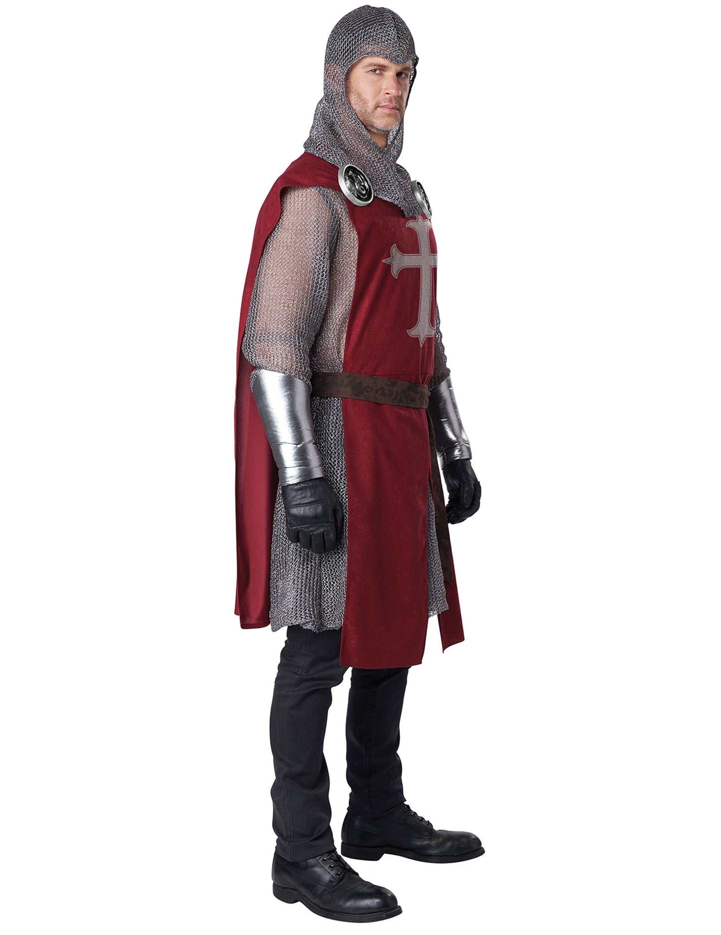 Kreuzritter-Kostüm für Herren Karneval-Verkleidung schwarz-rot