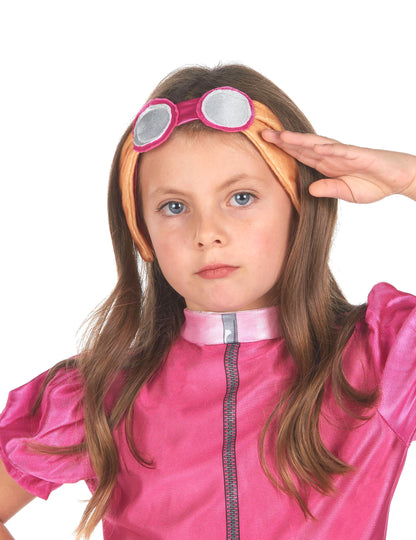 Dívčí růžový kostým psa pilota