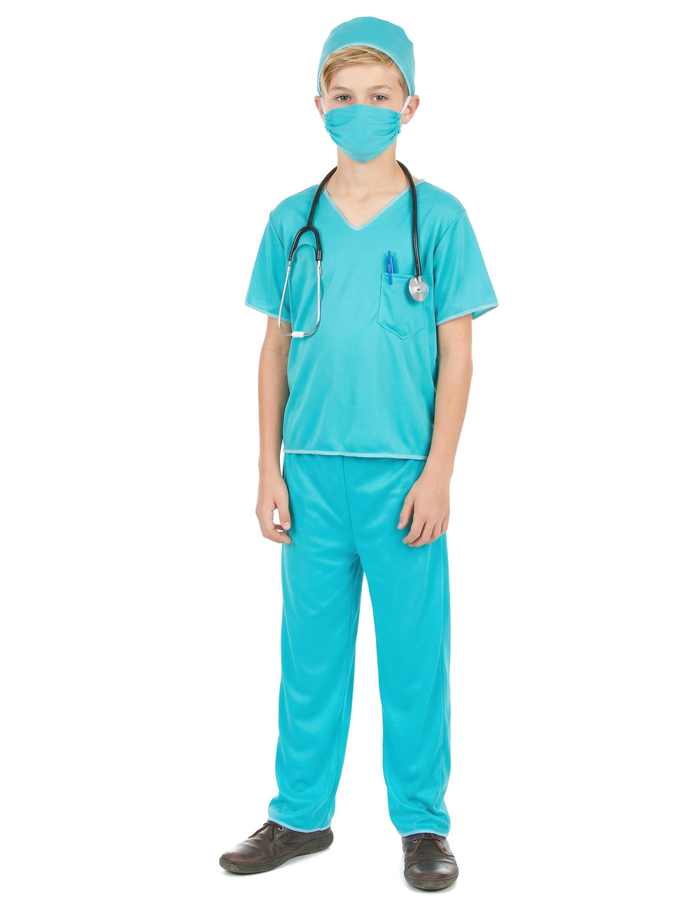 Vue de plein pied du déguisement de chirurgien pour enfant